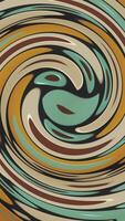 Vertical video - trendy retro swirl pattern background with colorful blinking plastic effect shapes in warm color tones. This stylish vintage motion background animation is HD and a seamless loop.