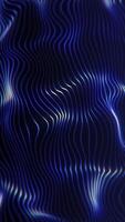 Vertical video - gently flowing shiny blue wavy lines. Full HD and looping abstract wave pattern background animation.