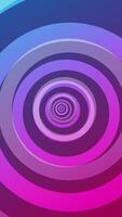 Vertical video - vibrant colorful repeating circles pattern abstract background. This fun, cheerful pink and blue gradient animation is full HD and a seamless loop.