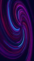 Vertical video - a spiral of pink and blue neon light beams swirling at high speed. This energetic dynamic abstract background is full HD and a seamless loop.