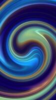 Vertical video - colorful swirling neon colored gold and blue liquid motion background. This trippy psychedelic swirl pattern background is full HD and a seamless loop.