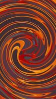 vertikal video - vibrerande orange och brun virvlande flytande rörelse bakgrund. detta färgrik virvla runt mönster abstrakt bakgrund är full hd och en sömlös slinga.