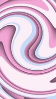 Vertical video - trendy wavy pattern background with gently moving cutout shapes in pastel colors. This abstract motion background animation is HD and a seamless loop.