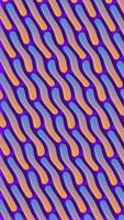 Vertical video - vibrant colorful repeating pattern of shiny blue and yellow rippling wavy organic shapes. Full HD and looping abstract motion background animation.