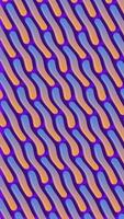 Vertical video - vibrant colorful repeating pattern of shiny blue and yellow rippling wavy organic shapes. Full HD and looping abstract motion background animation.