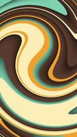 Vertical video - retro 1970s wavy pattern background with gently moving cutout shapes in vintage color tones. This simple abstract motion background animation is HD and a seamless loop.