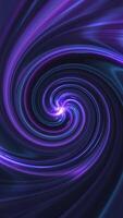 verticale vidéo - une spirale de rose et bleu néon lumière poutres tourbillonnant et clignotant à haute vitesse. cette énergique dynamique abstrait Contexte est plein HD et une sans couture boucle. video