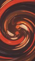 Vertical video - vibrant orange and brown swirling liquid motion background. This colorful swirl pattern abstract background is full HD and a seamless loop.