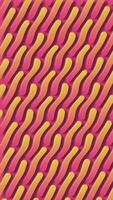 vertical vídeo - un vibrante vistoso repitiendo modelo de brillante rosado y naranja ondulación ondulado orgánico formas lleno hd y bucle resumen movimiento antecedentes animación. video