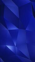 Vertical video - futuristic blue low poly background with the gentle motion of shiny polygonal triangle shapes and red neon light. Full HD and looping abstract technology motion background animation.