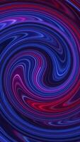 Vertical video - colorful swirling glowing red and blue neon colored light beams background. This psychedelic swirl pattern abstract background is full HD and a seamless loop.