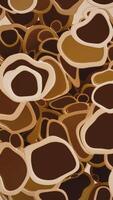 Vertical video - retro 1970s style background with groovy psychedelic morphing liquid organic shapes in sepia color tones. Full HD and looping vintage lava lamp effect motion background animation.