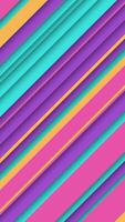 Vertical video - trendy colorful striped pattern background with gently moving diagonal stripes in vibrant colors - purple, pink, yellow. This abstract motion background animation is HD and looping.