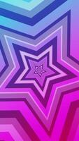 Vertical video - vibrant colorful repeating rounded star pattern abstract background. This fun, cheerful pink and blue gradient animation is full HD and a seamless loop.
