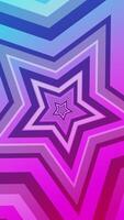 Vertical video - vibrant colorful repeating rounded star pattern abstract background. This fun, cheerful pink and blue gradient animation is full HD and a seamless loop.