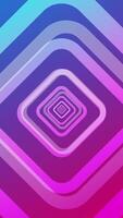 Vertical video - vibrant colorful repeating rounded squares pattern abstract background. This fun, cheerful pink and blue gradient animation is full HD and a seamless loop.