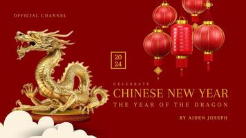 red chinese new year youtube banner template