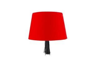 Red hat fez isolated on white background photo