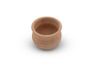 pottery jug isolated on white background photo