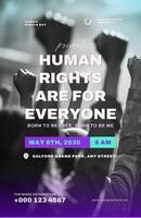 human right event poster design ideas template