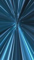 Vertical video - technology concept background with high speed blue fiber optic data stream light beams. This futuristic tech motion background is full HD and a seamless loop.