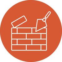 Brickwall Line Multicircle Icon vector