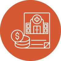 Hospital Budget Line Multicircle Icon vector