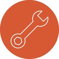 Spanner Line Multicircle Icon vector