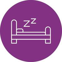 Bed Line Multicircle Icon vector