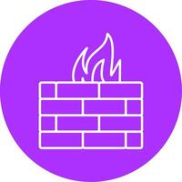 Firewall Line Multicircle Icon vector