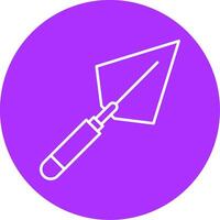 Trowel Line Multicircle Icon vector