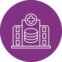 Hospital Database Line Multicircle Icon vector