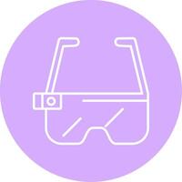 Ar Glasses Line Multicircle Icon vector