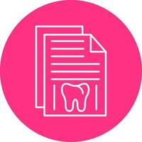 dental grabar línea multicírculo icono vector