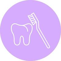 Toothbrush Line Multicircle Icon vector