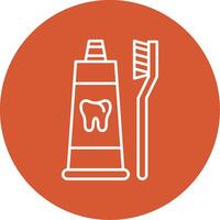 Toothpaste Line Multicircle Icon vector
