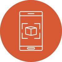 Augmented Reality Line Multicircle Icon vector