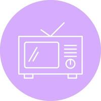 Television Line Multicircle Icon vector