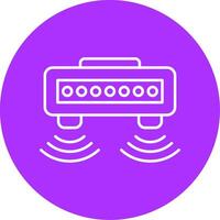 Motion Sensor Line Multicircle Icon vector