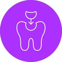 Tooth Filling Line Multicircle Icon vector