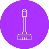 Floor Mop Line Multicircle Icon vector