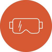 Vr Glasses Line Multicircle Icon vector