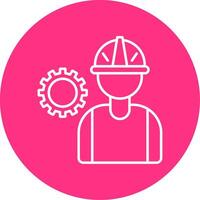 Worker Line Multicircle Icon vector