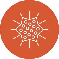 Sea Urchin Line Multicircle Icon vector