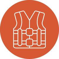 Life Vest Line Multicircle Icon vector