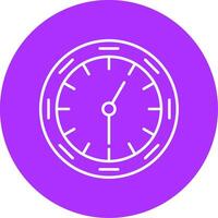 Wall Clock Line Multicircle Icon vector