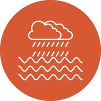 Rain Line Multicircle Icon vector