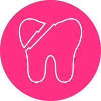 Broken Tooth Line Multicircle Icon vector