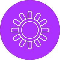 Sea Urchin Line Multicircle Icon vector