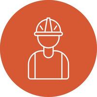 Worker Line Multicircle Icon vector